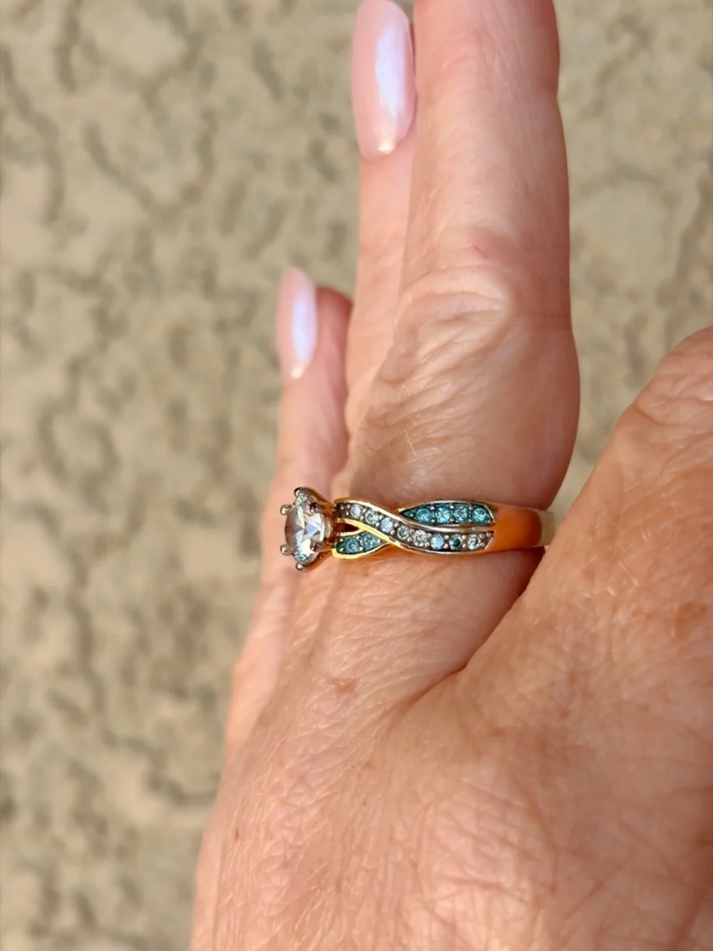 Danbury Mint Birthstone Swirl Personalized Ring